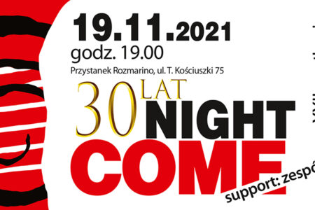 Koncert zespołu Night Come i gości – 19 listopada w Rozmarino.